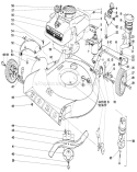 21" Whirland H.p. Key-Lectric Diagram and Parts List for 19225 0000001-0999999 - 1970 Toro Lawn Mower