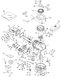 Engine Diagram and Parts List for 19225 0000001-0999999 - 1970 Toro Lawn Mower