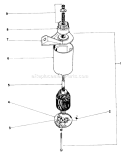 Starter Motor And Pinion Diagram and Parts List for 19225 0000001-0999999 - 1970 Toro Lawn Mower