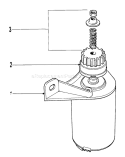 Start Motor Assembly Diagram and Parts List for 19472 1000001-1999999 - 1971 Toro Lawn Mower