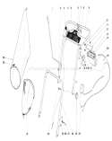 Handle Assembly Diagram and Parts List for 19472 1000001-1999999 - 1971 Toro Lawn Mower