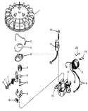 Magneto Diagram and Parts List for 19477 7000001-7999999 - 1977 Toro Lawn Mower