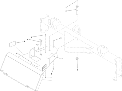 Attachment Mount Assembly Diagram and Parts List for 22426 316000001 - 999999999 Toro Lawn Tractor Accessories