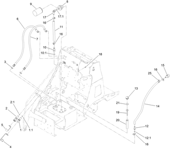 Hydraulic Tank Filter And  Hydraulic Bulkhead Assembly Diagram and Parts List for 22219 400000000 - 999999999 Toro Lawn Tractor Accessories