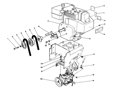 Engine Assembly Diagram and Parts List for 38540 2000001 - 2999999 Toro Snow Blower