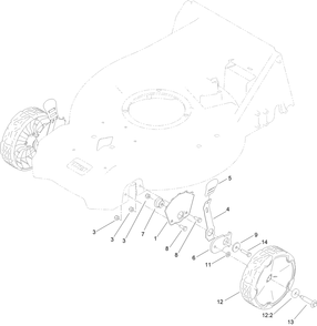 Front Wheel And Height-Of-Cut Assembly Diagram and Parts List for 21693 414500000 - 999999999 Toro Lawn Mower