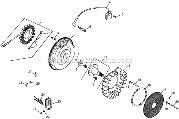Ignition And Electrical Assembly Kohler Ch23s Diagram and Parts List for 74239 250000001-250999999 Toro Lawn Mower