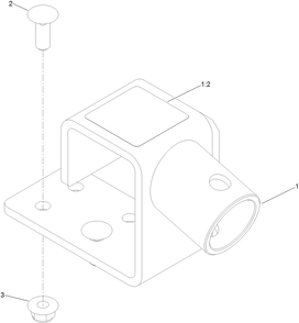 Jack Mount Assembly Diagram and Parts List for 144-2676  Toro Lawn Tractor
