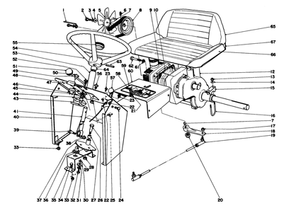 Dash And Transaxle Assembly Diagram and Parts List for 55256 1000001 - 1999999 Toro Lawn Tractor
