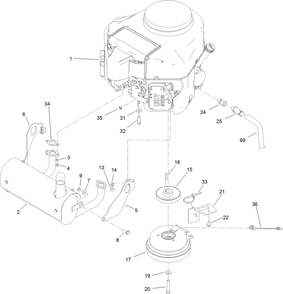 Engine Assembly Diagram and Parts List for 74568TE (315000001-315999999)(2015) Toro Lawn Mower