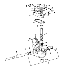 Gear Case Assembly Diagram and Parts List for 23205 5000001 - 5999999 Toro Lawn Mower