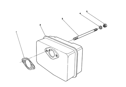 Muffler Assembly (Engine Model No. 47pm1-4) Diagram and Parts List for 38181 3900001 - 3999999 Toro Snow Blower