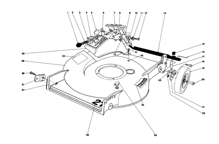 Housing Assembly Diagram and Parts List for 20610 9000001 - 9999999 Toro Lawn Mower