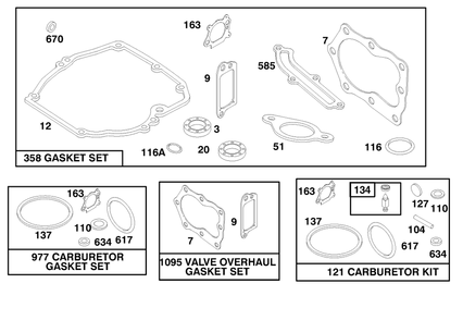 Engine Briggs & Stratton Model 12f802-1767-E1 Diagram and Parts List for 20809 8900001 - 8999999 Toro Lawn Mower