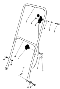 Handle Assembly Diagram and Parts List for 16340C 5000001 - 5999999 Toro Lawn Mower