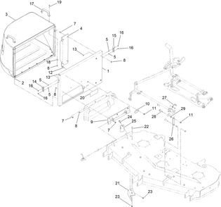 Soft Side Bagger Assembly Diagram and Parts List for 139-7860  Toro Lawn Mower