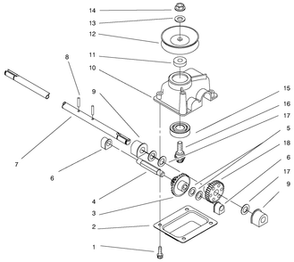 Gear Case Assembly #71-9600 Diagram and Parts List for 20824 9900001 - 9999999 Toro Lawn Mower
