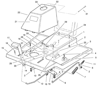 Front Body Assembly Diagram and Parts List for 70044 9900001 - 9999999 Toro Lawn Tractor