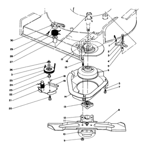 Blade Brake Clutch Assembly Diagram and Parts List for 20672 3000001 - 3999999 Toro Lawn Mower