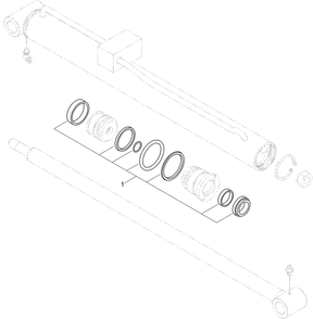 Right Hand Hydraulic Lift Cylinder  Assembly No. 117-1832 Diagram and Parts List for 22324 401800000 - 404499999 Toro Lawn Tractor Accessories