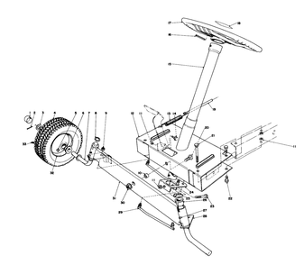 Front Axle Assembly Diagram and Parts List for 56036 6000001 - 6999999 Toro Lawn Tractor