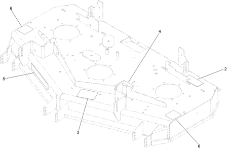 Deck Decal Assembly No. 134-4546 Diagram and Parts List for 74456TE 412000000 - 414400999 Toro Lawn Tractor