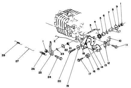 Governor Assembly Diagram and Parts List for 22025 5000001 - 5999999 Toro Lawn Mower