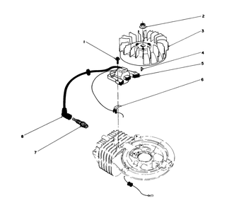 Ignition Assembly (Model No. 47ph7) Diagram and Parts List for 16585 8000001 - 8004251 Toro Lawn Mower