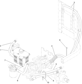 Hydraulic Hose Assembly Diagram and Parts List for 74266 401900000-402612749 Toro Lawn Mower