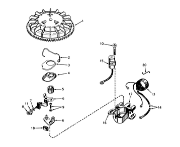 Magneto No. 610900a (Model No. 20644 And 20657) Diagram and Parts List for 20644 7000001 - 7999999 Toro Lawn Mower