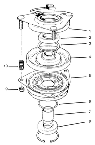 Clutch Assembly No. 54-3200 Diagram and Parts List for 30191 690372 - 699999 Toro Lawn Tractor Accessories