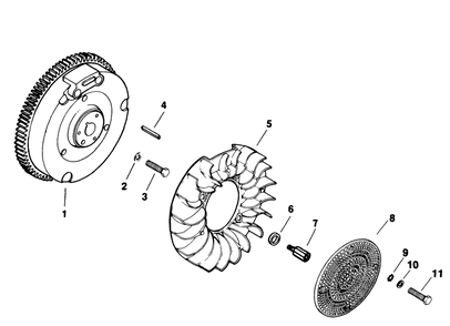 Flywheel-Engine Kohler Model No. M18qs-24657 (Continued) Diagram and Parts List for 30718 2000001 - 2999999 Toro Lawn Tractor