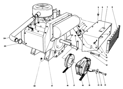 Engine Assembly Diagram and Parts List for 30754 60402 - 69999 Toro Lawn Tractor