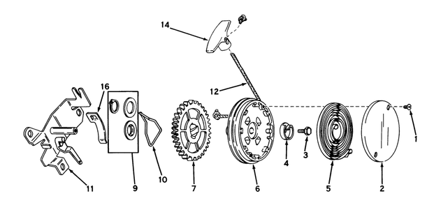 Rewind Starter No. 590519 Diagram and Parts List for 16297 0000001 - 0999999 Toro Lawn Mower