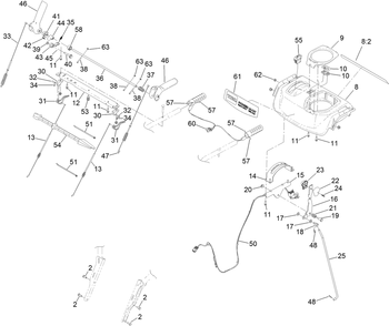 Traction Control Assembly Diagram and Parts List for 38865 408700000 - 411499999 Toro Snow Blower