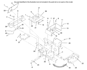 Hoodstand, Console Diagram and Parts List for 73428 8900001 - 8900499 Toro Lawn Tractor