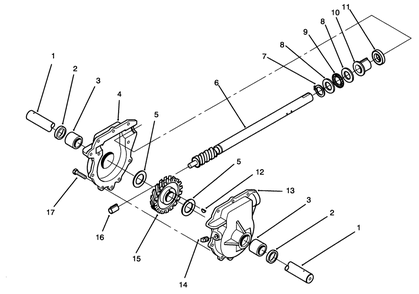 28" Auger Gearcase Assembly No. 74-1561 Diagram and Parts List for 38555 4900001 - 4999999 Toro Snow Blower