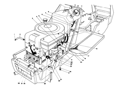 Engine Assembly Diagram and Parts List for 57360 6000001 - 6999999 Toro Lawn Tractor