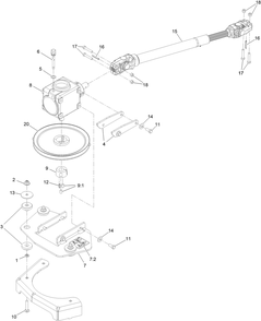 Gearbox And Mount Assembly Diagram and Parts List for 72144 413000000 - 999999999 Toro Lawn Tractor