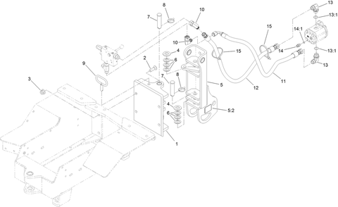 Plow Pivot And Quick Attach Slide Assembly Diagram and Parts List for 25403 400000000 - 401399999 Toro Lawn Tractor Accessories