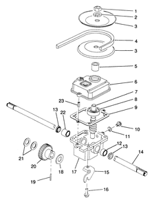 Gearbox Assembly No. 71-8250 Diagram and Parts List for 20921B 1000001 - 1999999 Toro Lawn Mower