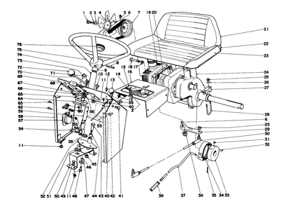 Dash And Transaxle Assembly Diagram and Parts List for 55275 2000001 - 2999999 Toro Lawn Tractor