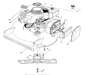 Engine Assembly Diagram and Parts List for 20747C 6000001 - 6999999 Toro Lawn Mower