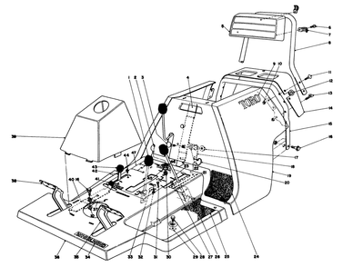 Body Assembly Diagram and Parts List for 56080 1000001 - 1999999 Toro Lawn Tractor