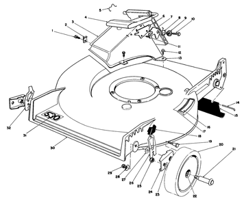 Housing Assembly Diagram and Parts List for 20610C 5000001 - 5999999 Toro Lawn Mower