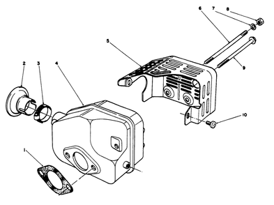Muffler Assembly (Model No. 47pm1-3) Diagram and Parts List for 22026 2000001 - 2999999 Toro Lawn Mower