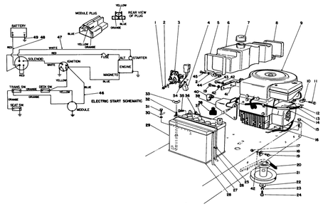 Engine Assembly Diagram and Parts List for 56145 9000001 - 9999999 Toro Lawn Tractor