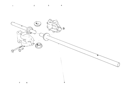 Differential Assembly Diagram and Parts List for 56000 2000001 - 2999999 Toro Lawn Tractor