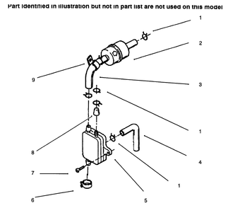 Fuel Filter & Pump Diagram and Parts List for 73502 6900001 - 6999999 Toro Lawn Tractor