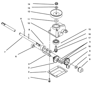 Gear Case Assembly (Model No 20808b Only) Diagram and Parts List for 20808B 6900001 - 6999999 Toro Lawn Mower